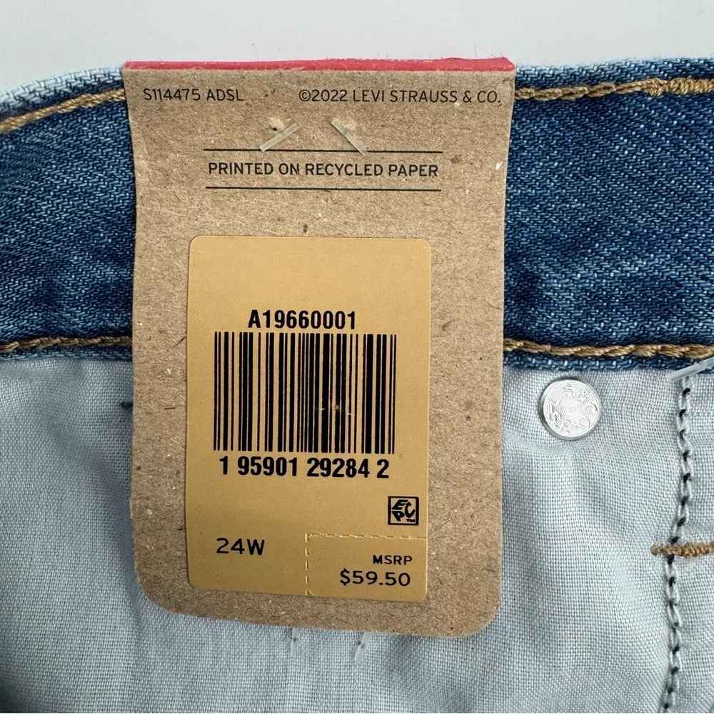 Levi's High-Rise Blue Denim Shorts